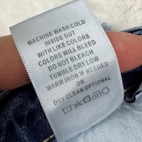 |•VERVET•| Exposed Button Fly Denim Distressed Stretch Shorts Size Medium (9) - Picture 8 of 11